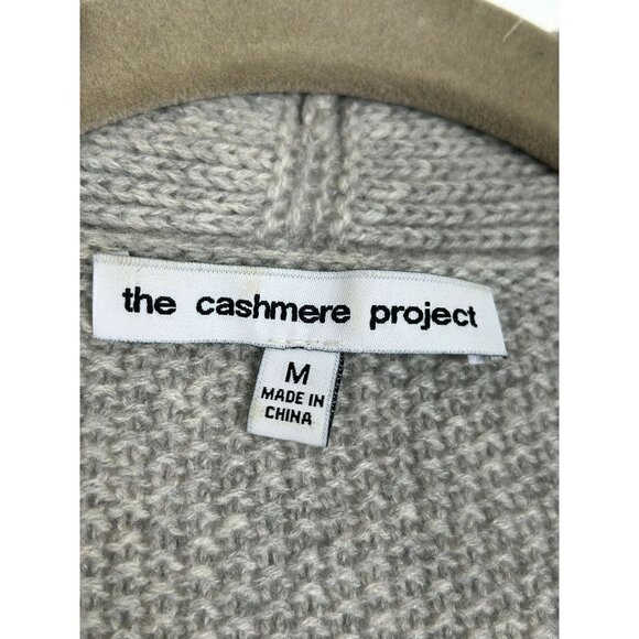 The Cashmere Project Womens Gray Open Front Cardigan Sweater M 100% Cashmere - Picture 3 of 8